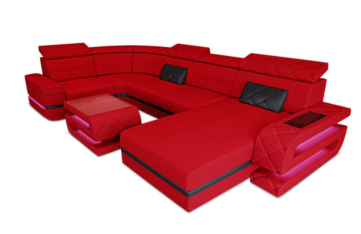 Couchlandschaft Bologna U-Form in Stoff
