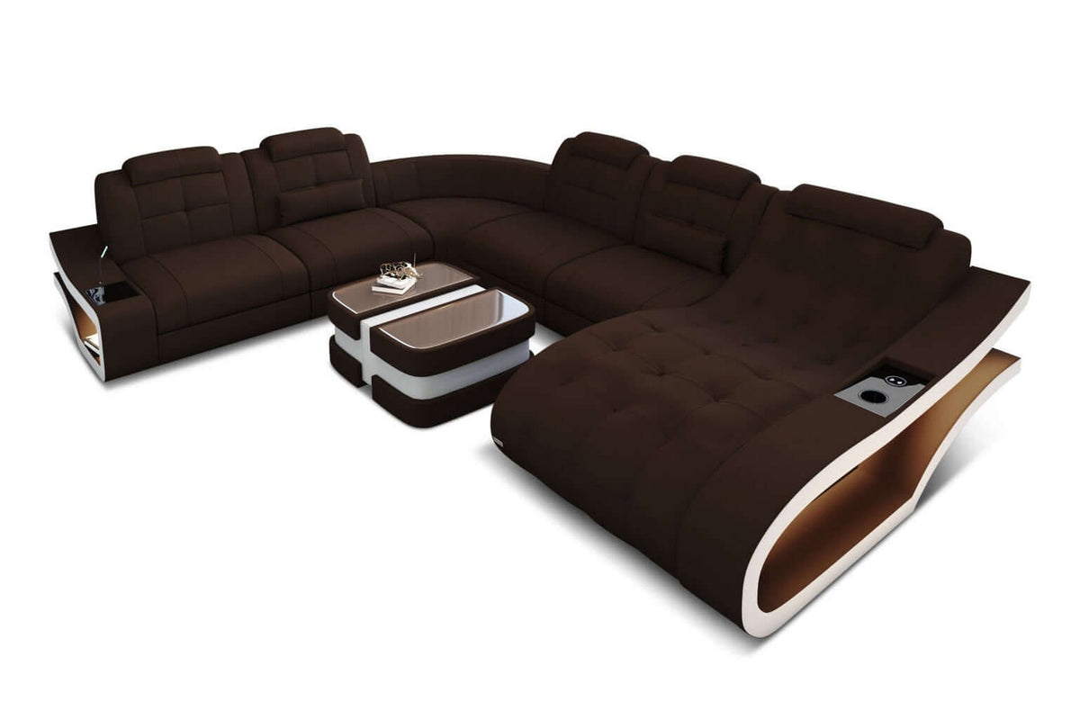 Stoff Wohnlandschaft Elegante XXL U-Form