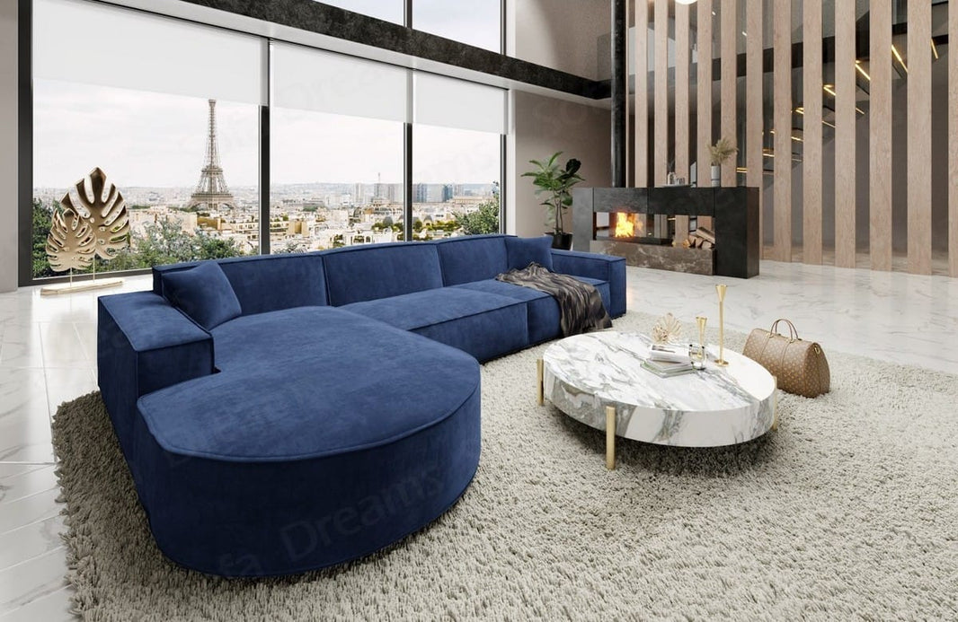 Couch Alegranza L-Form in Stoff