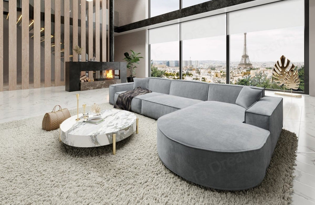 Couch Alegranza L-Form in Stoff