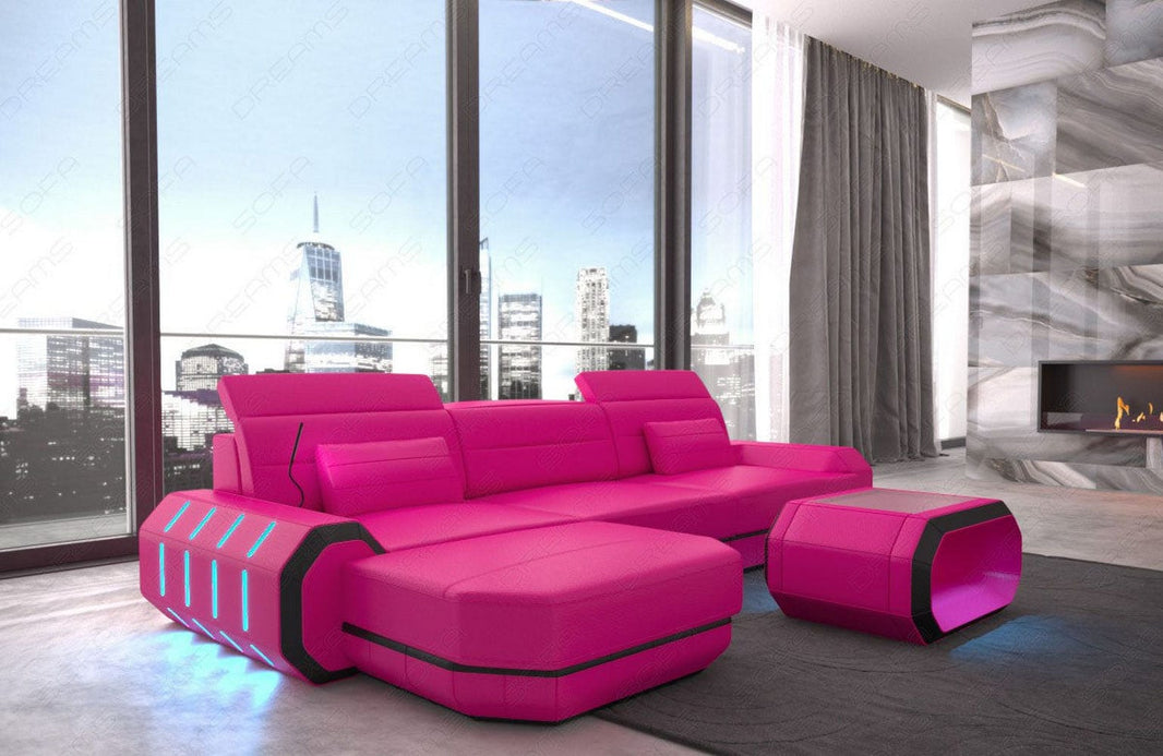 Ecksofa Roma L-Form aus Leder