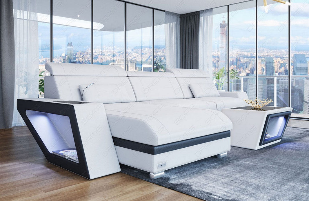 Mini Ecksofa Catania L-Form aus Leder
