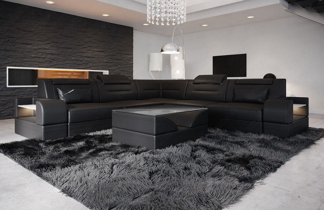 Ecksofa Trivento L-Form aus Leder