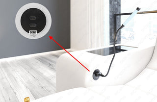 Stoff Wohnlandschaft Wave U-Form Grau-Schwarz