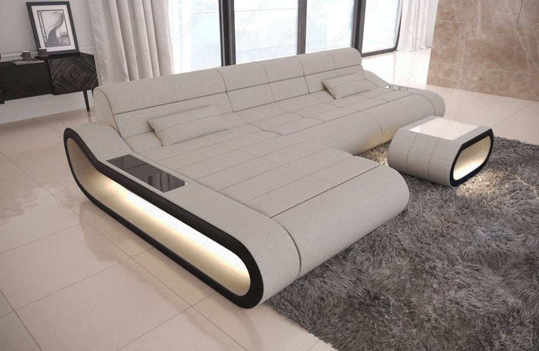 Ecksofa Concept Lang L-Form aus Stoff