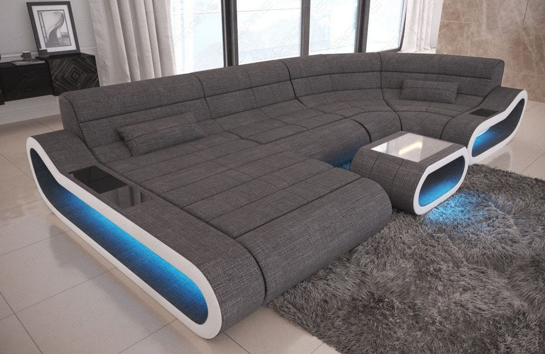 Stoff Wohnlandschaft Concept U-Form