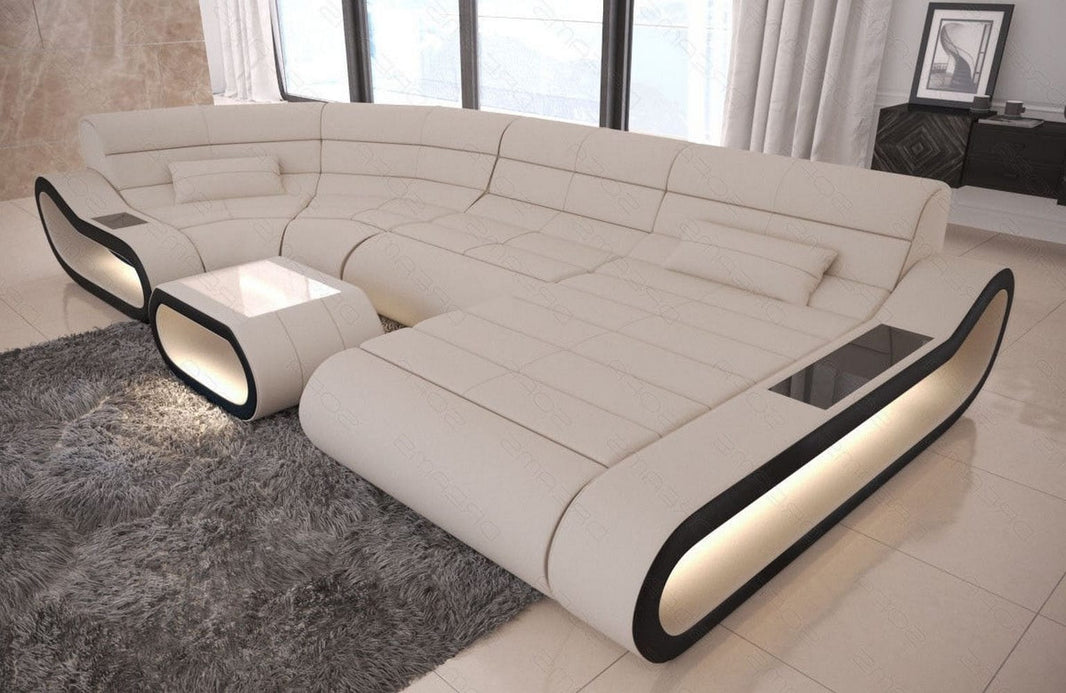 Stoff Wohnlandschaft Concept U-Form