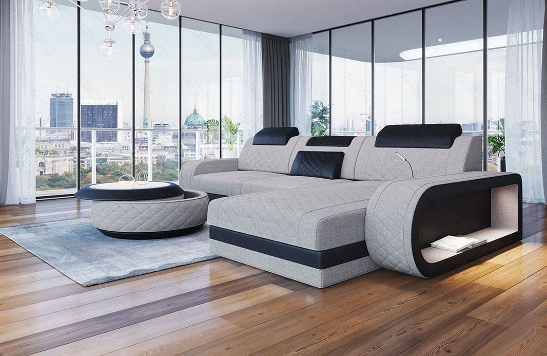 Stoff Ecksofa Berlin L-Form