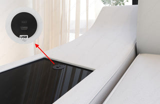 Wohnlandschaft Toscano XXL U-Form in Stoff Elfenbein-Schwarz
