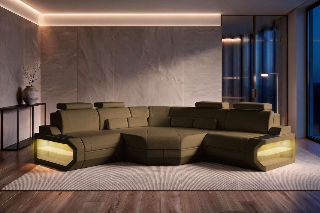 Mini Ecksofa Asti L Form Stoffsofa