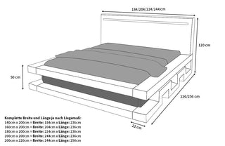 Komplettbett Faenza Designerbett Beige-Weiß