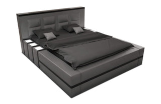 Komplettbett Asti Designerbett Grau-Schwarz