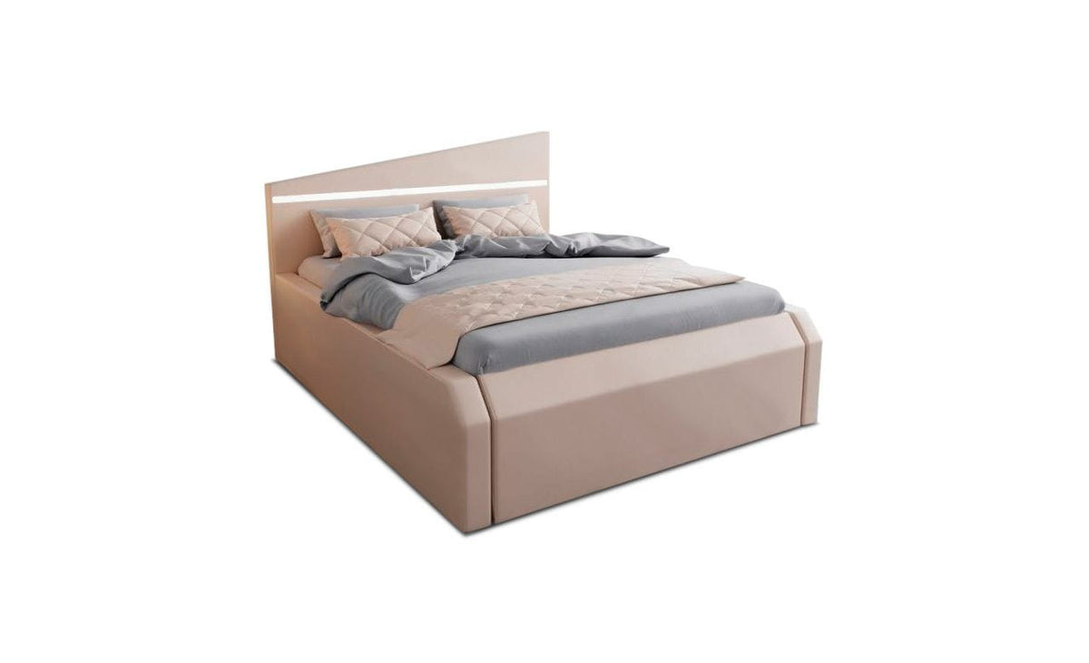 Bettgestell Nelassa Designerbett Beige