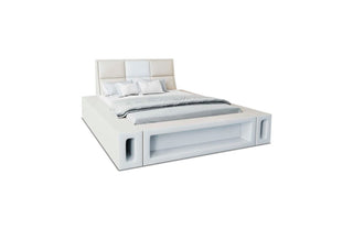 Komplettbett Venosa Designerbett Beige-Weiß