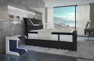 Boxspringbett Nantes Schwarz-Weiß 200x220 cm – zweite Ansicht