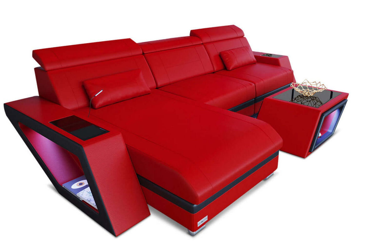 Mini Ecksofa Catania L-Form aus Leder