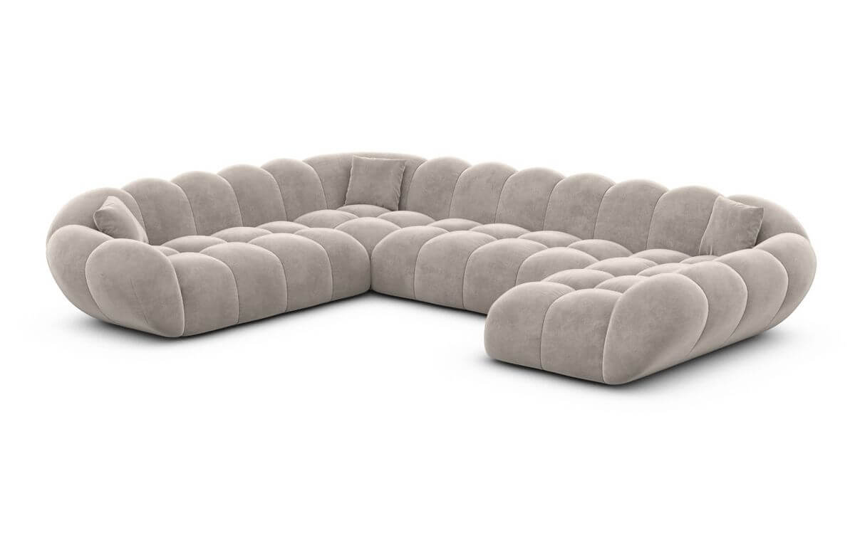 XXL Wohnlandschaft Maleron U-Form aus Stoff