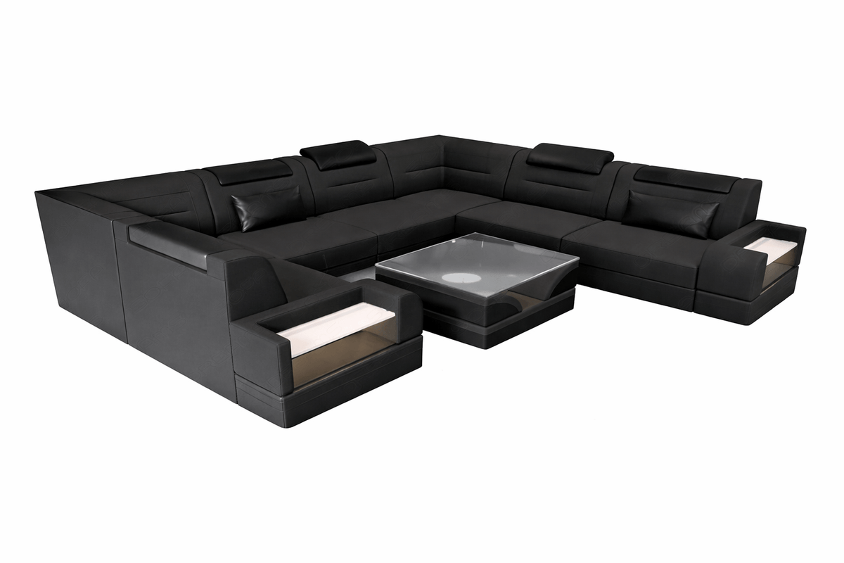 Wohnlandschaft Trivento U-Form aus Stoff