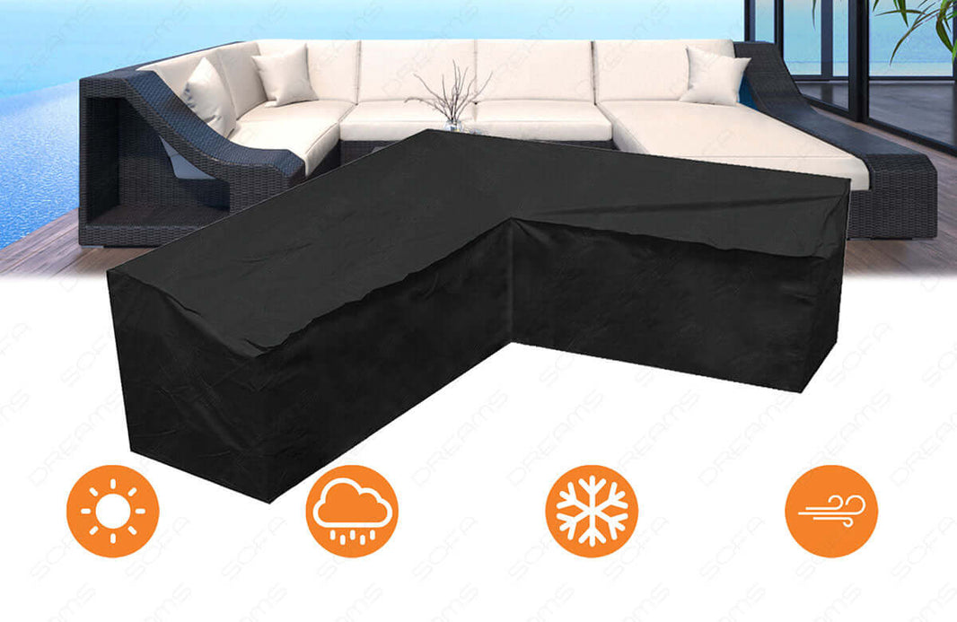 Rattansofa-Abdeckung Turino U-Form