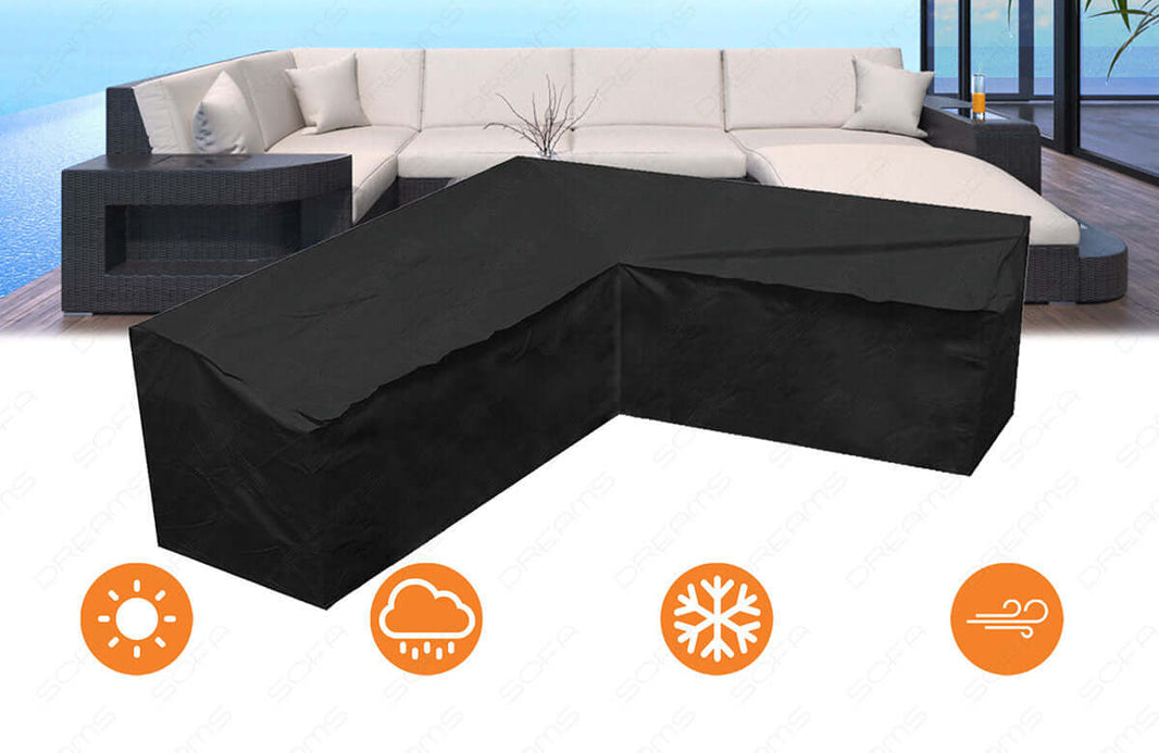 Rattansofa-Abdeckung Wave U-Form