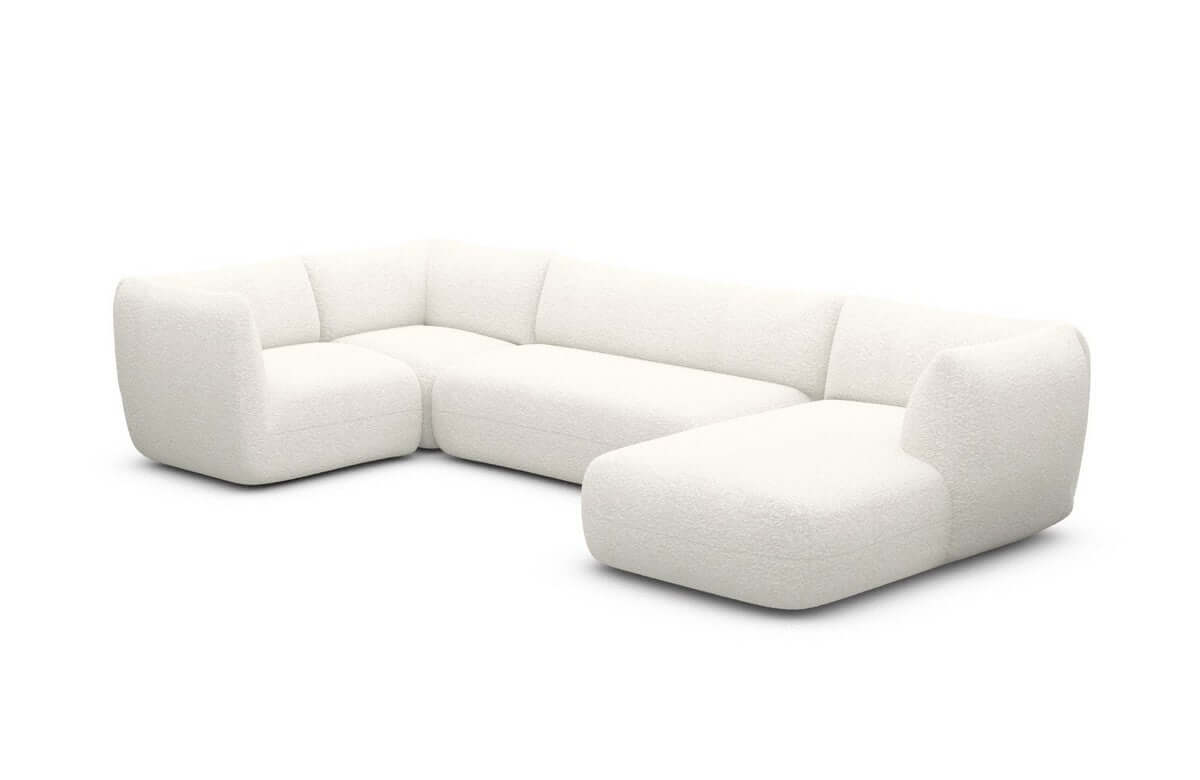Stoff Wohnlandschaft Madrid U-Form