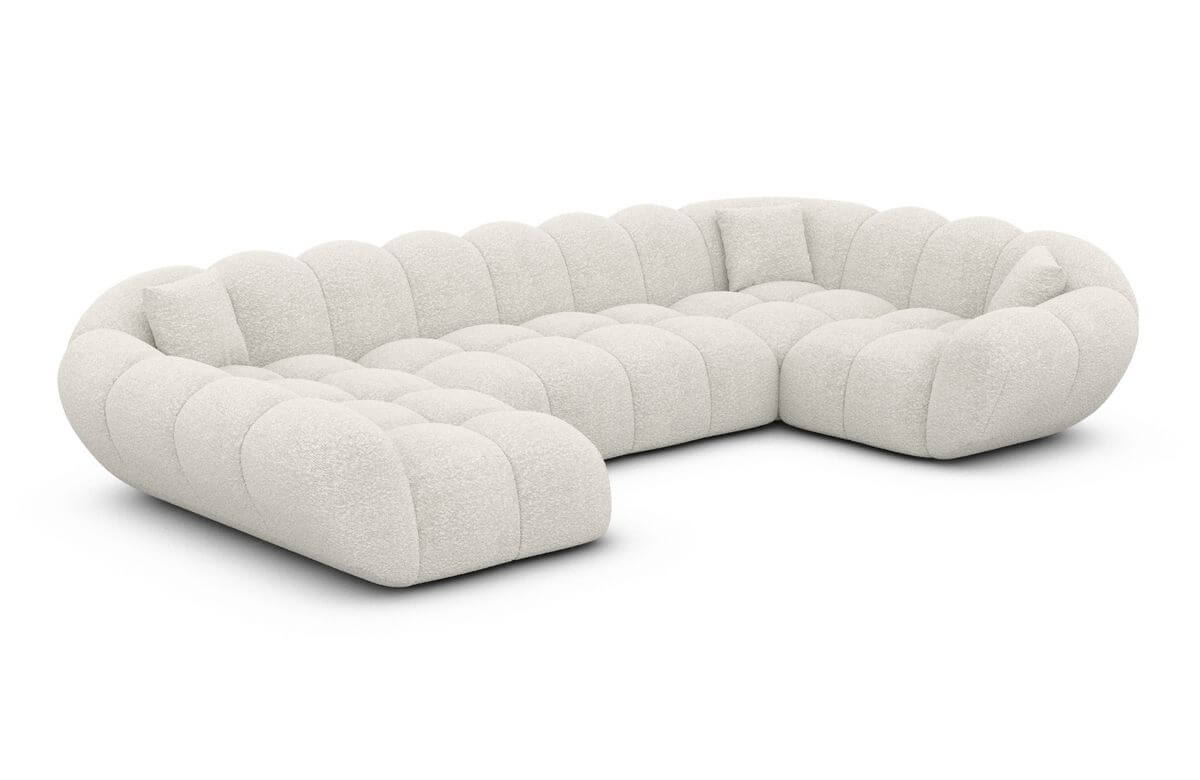 Stoff Wohnlandschaft Maleron U-Form