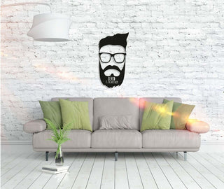 Metall Wandbild "Beard Answer" für Wohnzimmer